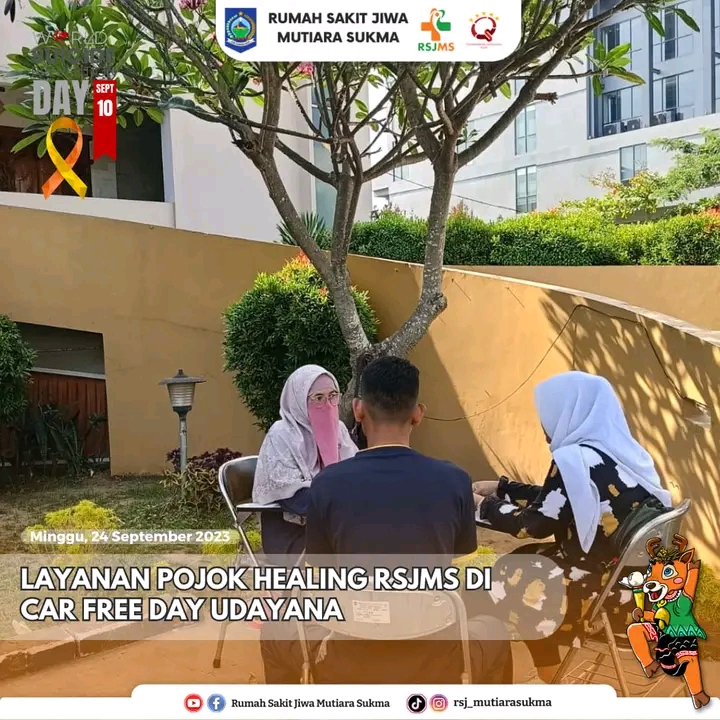 LAYANAN POJOK HEALING RSJMS DI CAR FREE DAY UDAYANA : SEHAT JIWA BAGI SEMUA ORANG